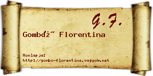 Gombó Florentina névjegykártya